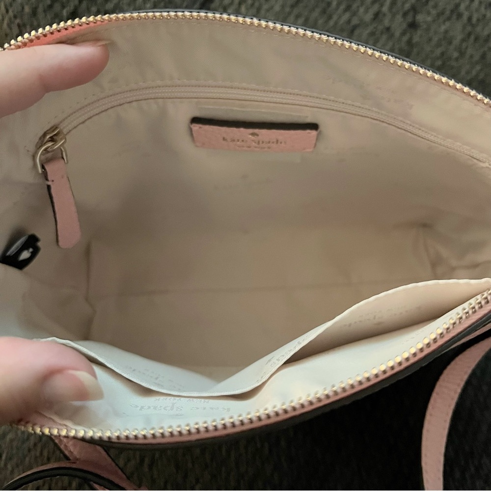 Kate Spade Monica Pebbled Leather Crossbody Bag Purse Tea Rose WKR00258 - Picture 9 of 9